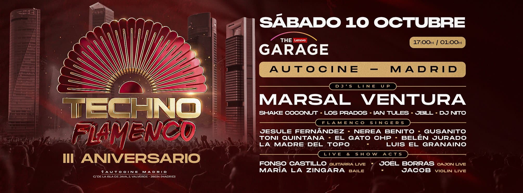 TECHNO FLAMENCO 3° ANIVERSARIO MADRID | 10 de OCTUBRE