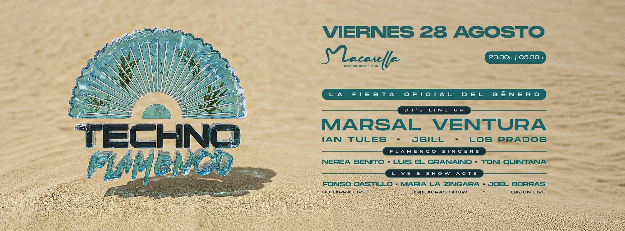 TECHNO FLAMENCO OPEN AIR MACARELLA TARRAGONA  | 28 DE AGOSTO