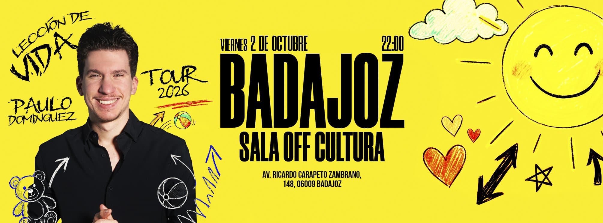 Paulo Domínguez en Badajoz - Lección de Vida (Gira 2026)