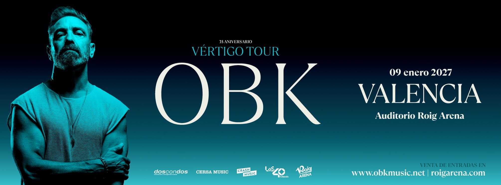 Concierto Obk Valencia Auditorio Roig Arena Sabado 9 De Enero 2027