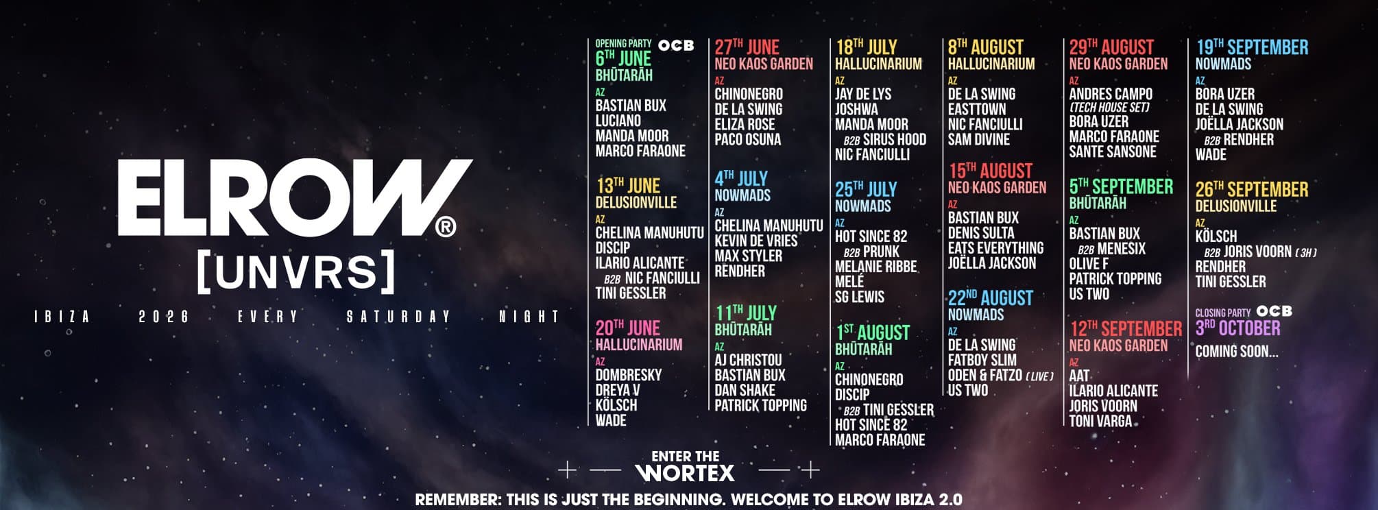 elrow Ibiza x [UNVRS] - 29/08/2026