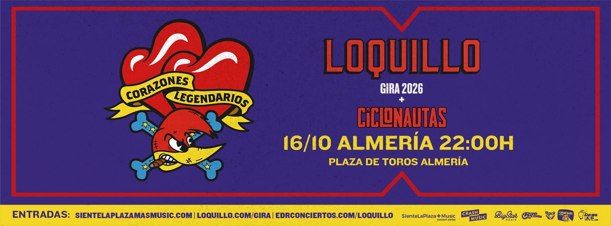 CONCIERTO LOQUILLO - ALMERÍA - PLAZA DE TOROS - VIERNES 16 DE OCTUBRE