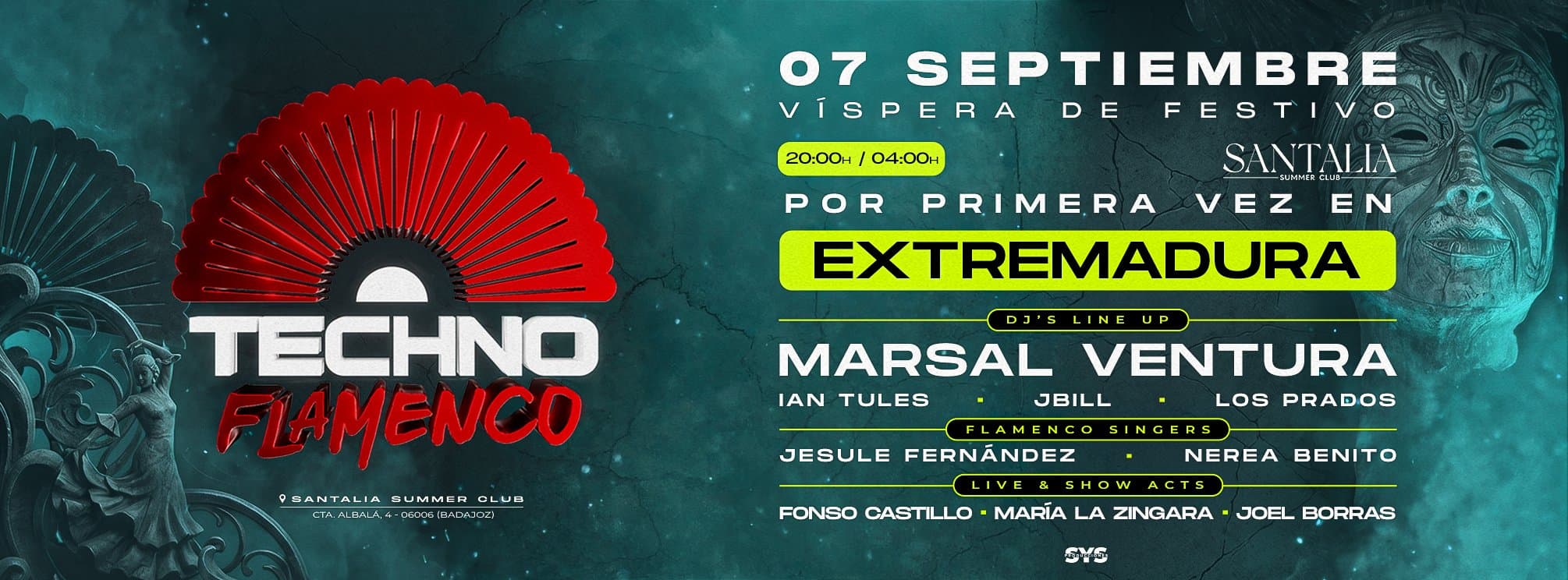 TECHNO FLAMENCO BADAJOZ SANTALIA | 7 DE SEPTIEMBRE